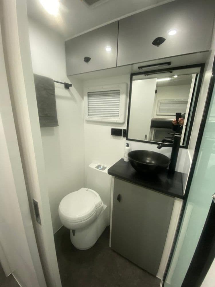 Glacier — Ensuite — cassette toilet & vanity