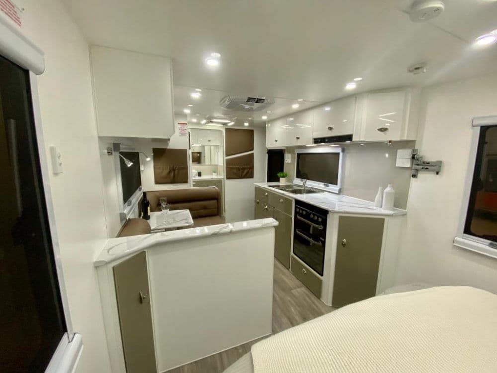 Valley — Kitchen bench looking aft