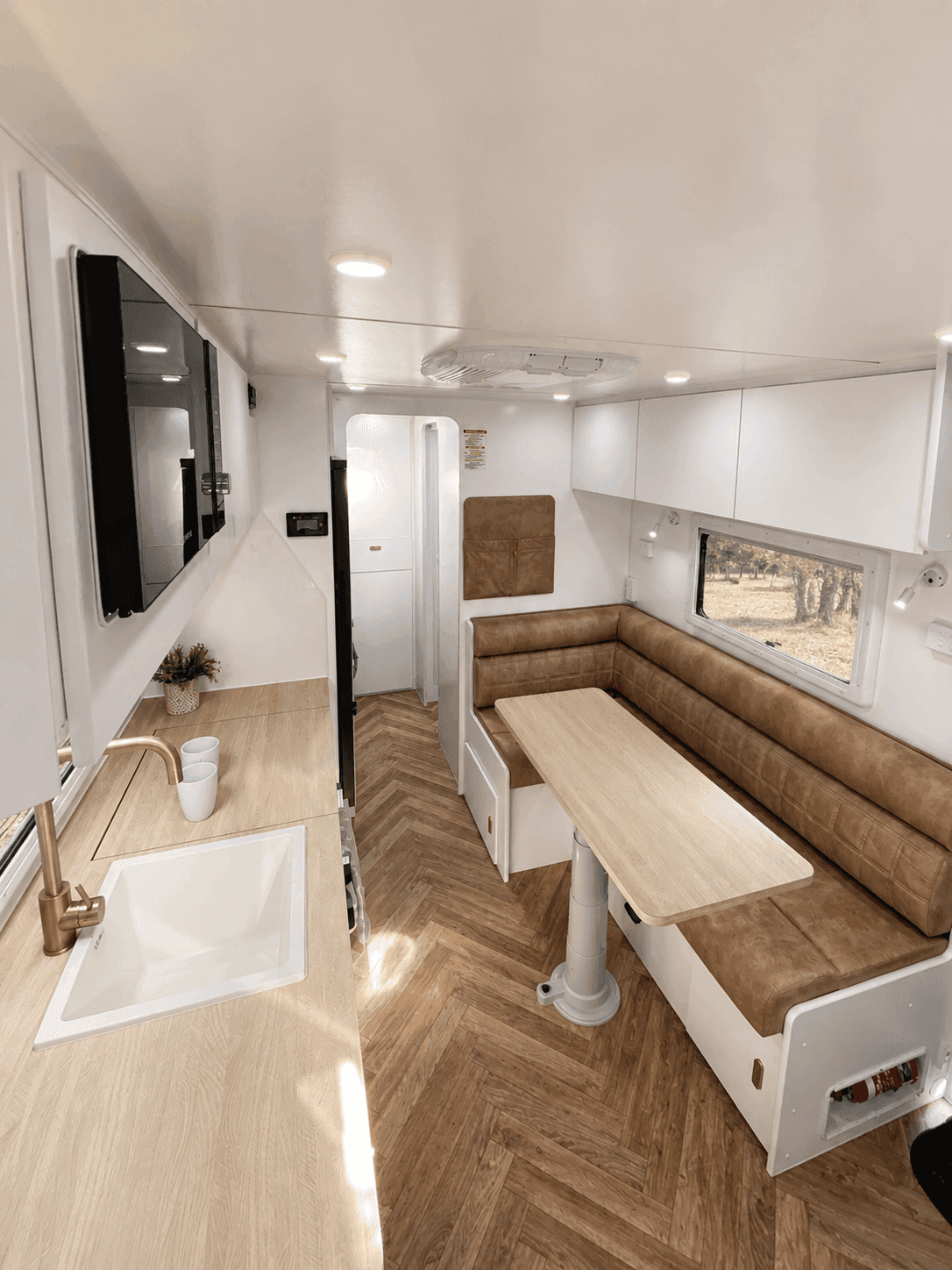 Classic Gold — kitchen and dinette at sunset