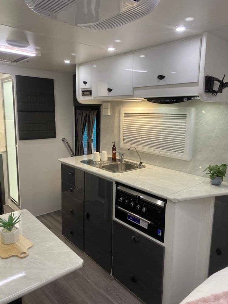 Viking — Fridge with 24″ TV above
